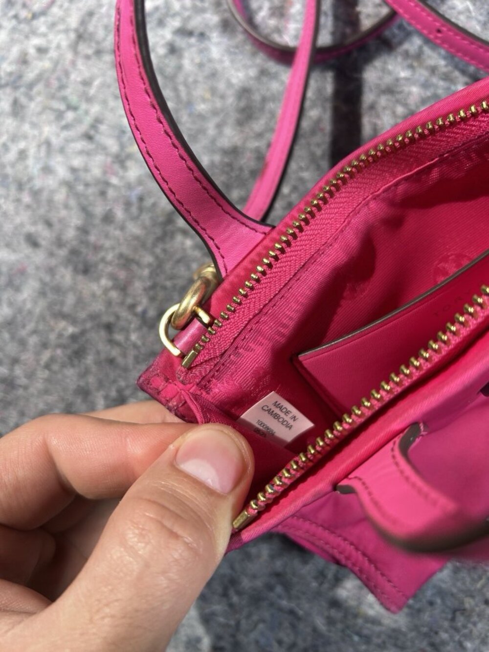 Tory Burch Pink Small Satchel Top Handle Bag with Detachable Strap Gold Hardware - Picture 15 of 15